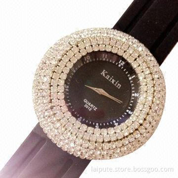 Ladies jewelry watch with big dial surround with diamond, show your fashion and taste